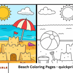Beach Coloring Pages - quickprintable.com