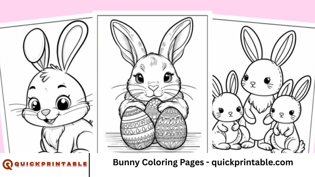 Bunny Coloring Pages - quickprintable.com