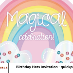 Birthday Rainbow Invitation - quickprintable.com