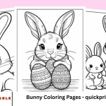 Bunny Coloring Pages - quickprintable.com