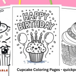 Cupcake Coloring Pages - quickprintable.com