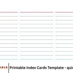 Printable Index Cards Template - quickprintable.com