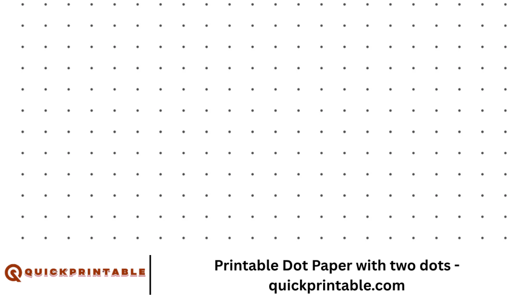 Printable Dot Paper with two dots - quickprintable.com