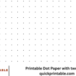 Printable Dot Paper with two dots - quickprintable.com